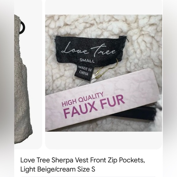 Love Tree Sherpa Vest - Picture 3 of 6